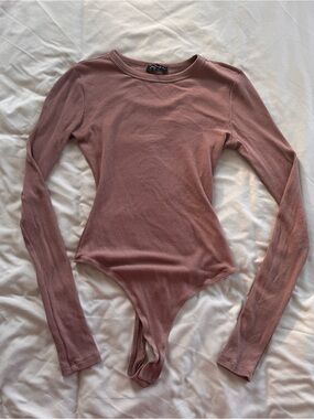 Naked Wardrobe Ribbed Crewneck Bodysuit